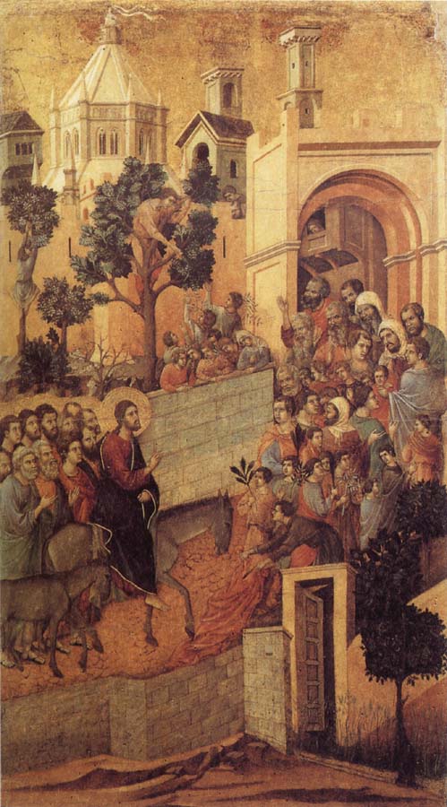 Duccio di Buoninsegna Christ Entering Jerusalem